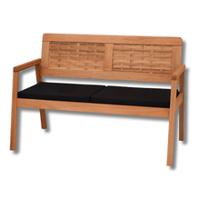 Carregar imagem no visualizador da galeria, Sofá 2 Lugares em Madeira de Eucalipto + Poltrona Natura Trançado em Madeira