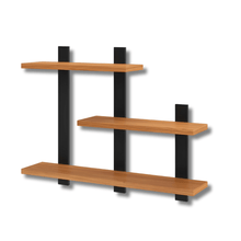 Carregar imagem no visualizador da galeria, Prateleira Nicho Suspensa Industrial Home Office