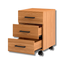 Carregar imagem no visualizador da galeria, Gaveteiro 3 Gavetas Industrial Freijó/Preto Fosco