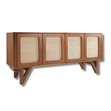 Carregar imagem no visualizador da galeria, Buffet Parma com Telinha Pés em Madeira Maciça de Eucalipto