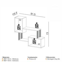 Carregar imagem no visualizador da galeria, Estante Nicho Industrial para Livros Home Office