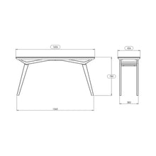Carregar imagem no visualizador da galeria, Aparador com Vidro Viena pés em Madeira de Eucalipto, tampo e Vidro na cor Off-White