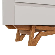 Carregar imagem no visualizador da galeria, Buffet Oasi com Vidro pés em Madeira de Eucalipto estrutura em MDF cor Off-White