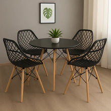 Carregar imagem no visualizador da galeria, Conjunto Mesa Eames 90cm + 4 Cadeiras Kaila – Design Escandinavo