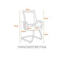 Carregar imagem no visualizador da galeria, Cadeira para Escritório Manchester Base Cromada