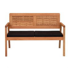 Carregar imagem no visualizador da galeria, Sofá 2 Lugares em Madeira de Eucalipto + Poltrona Natura Trançado em Madeira