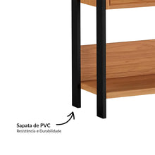 Carregar imagem no visualizador da galeria, Kit 02 Estantes Com Prateleiras Freijó com Preto
