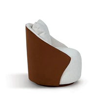 Carregar imagem no visualizador da galeria, Conjunto Poltrona Oasi Giratória com Almofada Solta e Pouft Meia-Lua