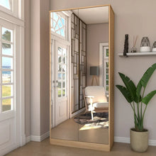 Carregar imagem no visualizador da galeria, Armário Baixo Office Premium de Madeira Carvalho e Detalhes Brancos