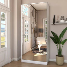 Carregar imagem no visualizador da galeria, Armário Baixo Office Premium de Madeira Carvalho e Detalhes Brancos