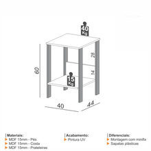 Carregar imagem no visualizador da galeria, Mesa Auxiliar Escritório Linha Industrial
