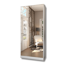 Carregar imagem no visualizador da galeria, Armário Baixo Office Premium de Madeira Carvalho e Detalhes Brancos
