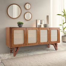 Carregar imagem no visualizador da galeria, Buffet Parma com Telinha Pés em Madeira Maciça de Eucalipto
