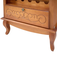 Carregar imagem no visualizador da galeria, Adega para Vinhos Turim em Madeira Maciça de Taeda com Gaveta Entalhada para 45 Garrafas
