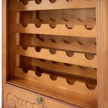 Carregar imagem no visualizador da galeria, Adega para Vinhos Turim em Madeira Maciça de Taeda com Gaveta Entalhada para 45 Garrafas
