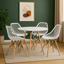 Carregar imagem no visualizador da galeria, Conjunto Mesa Eames 90cm + 4 Cadeiras Kaila – Design Escandinavo
