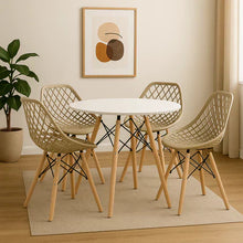 Carregar imagem no visualizador da galeria, Conjunto Mesa Eames 90cm + 4 Cadeiras Kaila – Design Escandinavo
