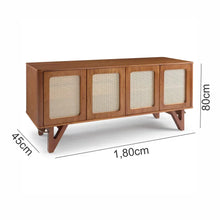 Carregar imagem no visualizador da galeria, Buffet Parma com Telinha Pés em Madeira Maciça de Eucalipto
