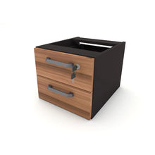 Carregar imagem no visualizador da galeria, Escrivaninha 135cm com Gaveteiro Suspenso 2 Gavetas Pés em Metal
