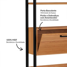 Carregar imagem no visualizador da galeria, Kit 02 Estantes Com Prateleiras Freijó com Preto
