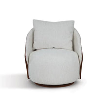 Carregar imagem no visualizador da galeria, Conjunto Poltrona Oasi Giratória com Almofada Solta e Pouft Meia-Lua

